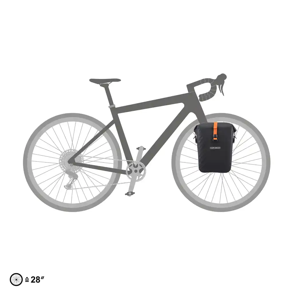 ORTLIEB Gravel-Pack Black Matt Fahrradtasche, Produktbild, bei Bag-Age