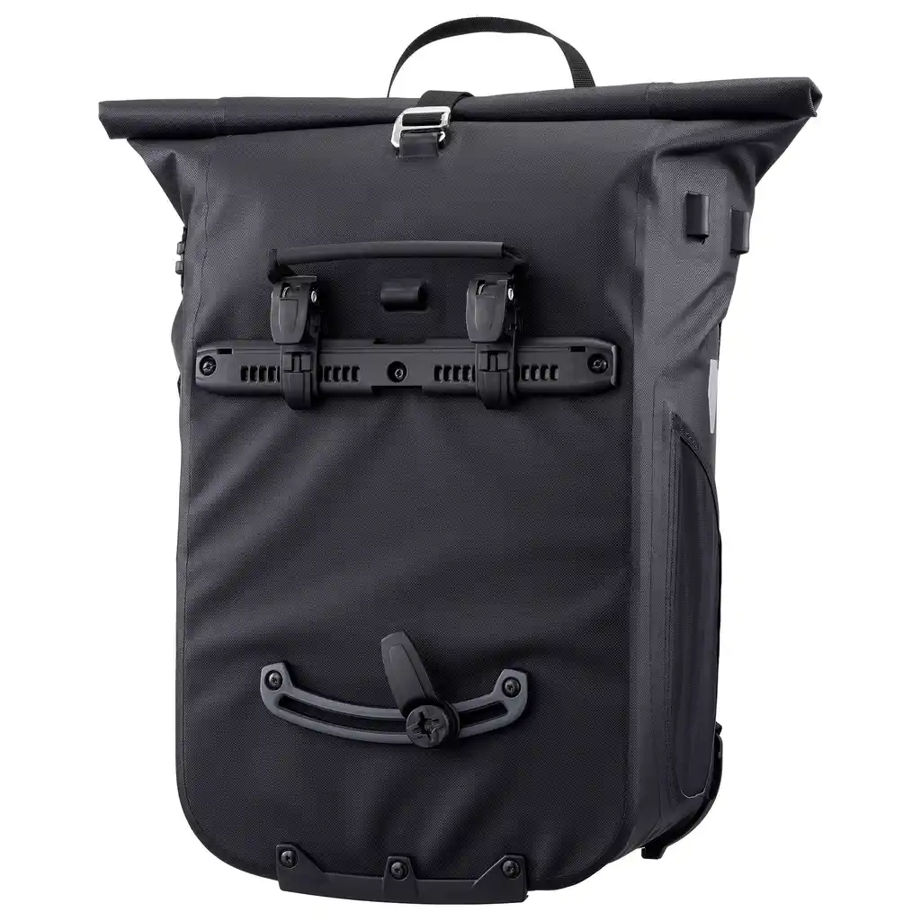 ORTLIEB Vario 26L Black Reflective Convertible Backpack Pannier, Rückansicht, bei Bag-Age