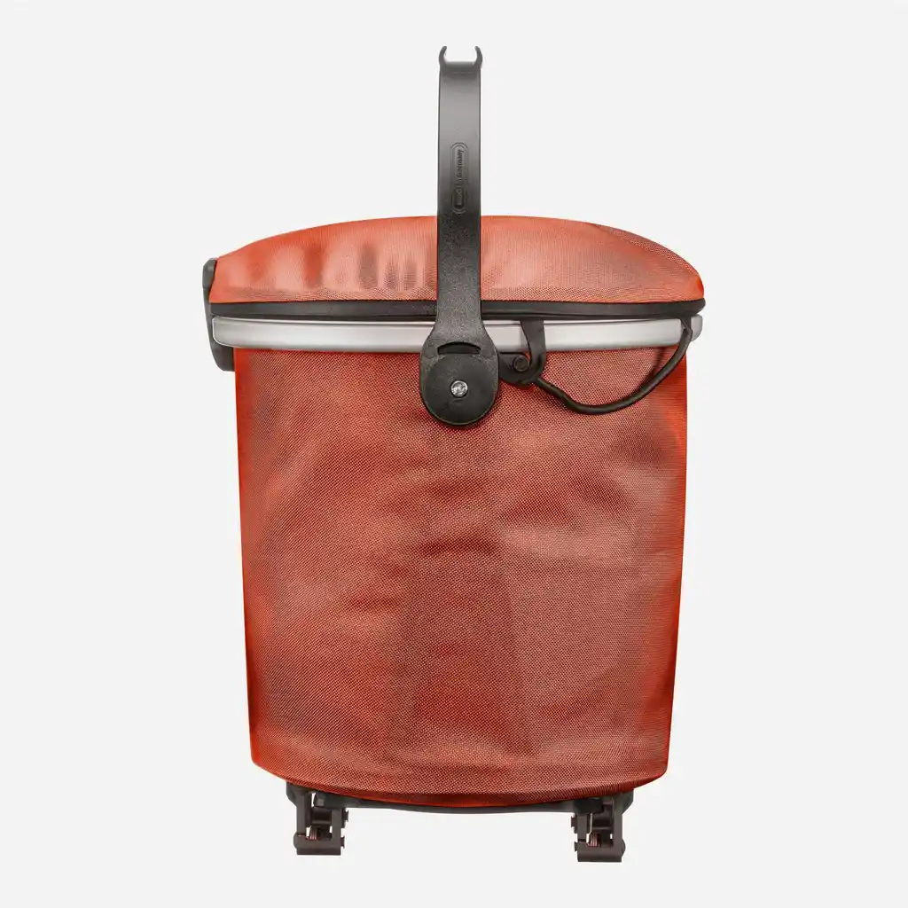 ORTLIEB Up-Town Rack Rooibos Rack-Top Basket, Seitenansicht, bei Bag-Age