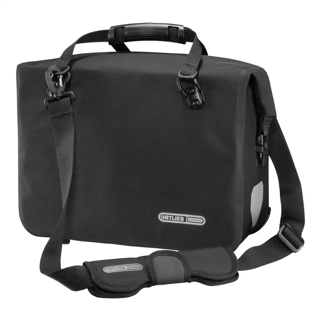 ORTLIEB Office-Bag Black Matt Bike Business Bag, Vorderansicht, bei Bag-Age