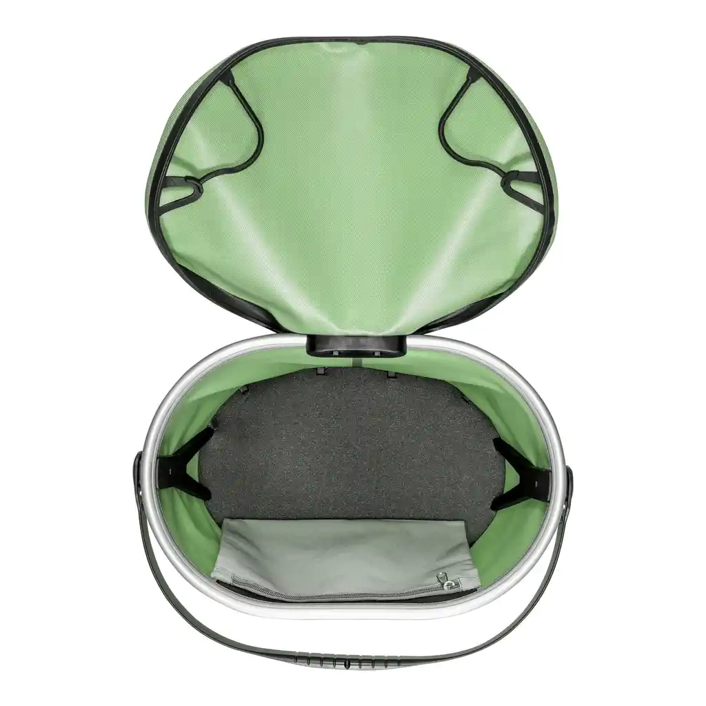 ORTLIEB Up-Town Rack Pistachio Rack-Top Basket, Innenansicht, bei Bag-Age