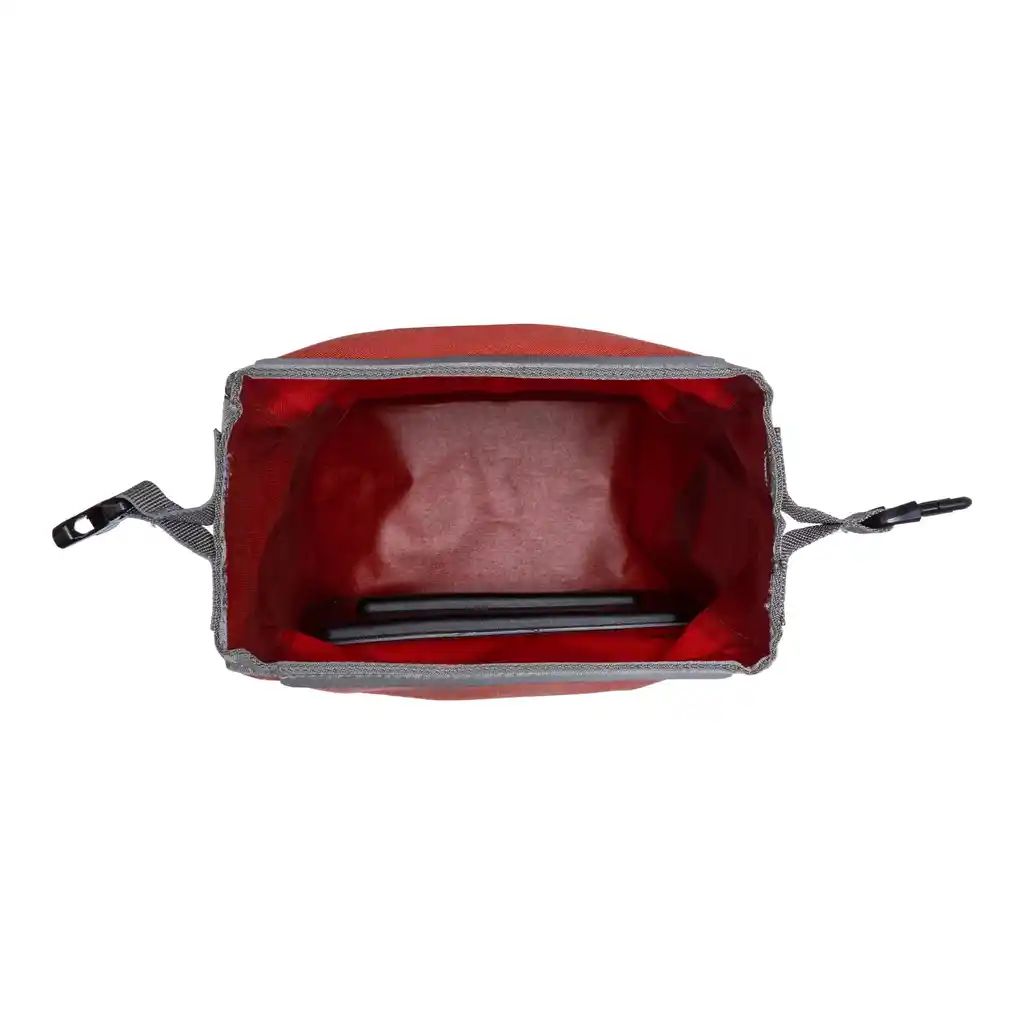 ORTLIEB Fork-Pack Dark Chili Bike Fork Bag, Innenansicht, bei Bag-Age