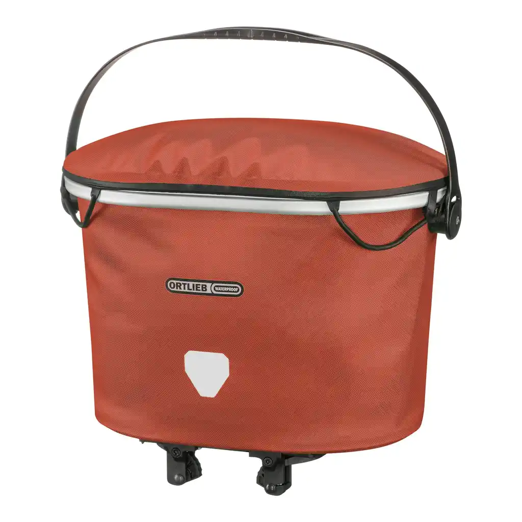 ORTLIEB Up-Town Rack Rooibos Rack-Top Basket, Vorderansicht, bei Bag-Age