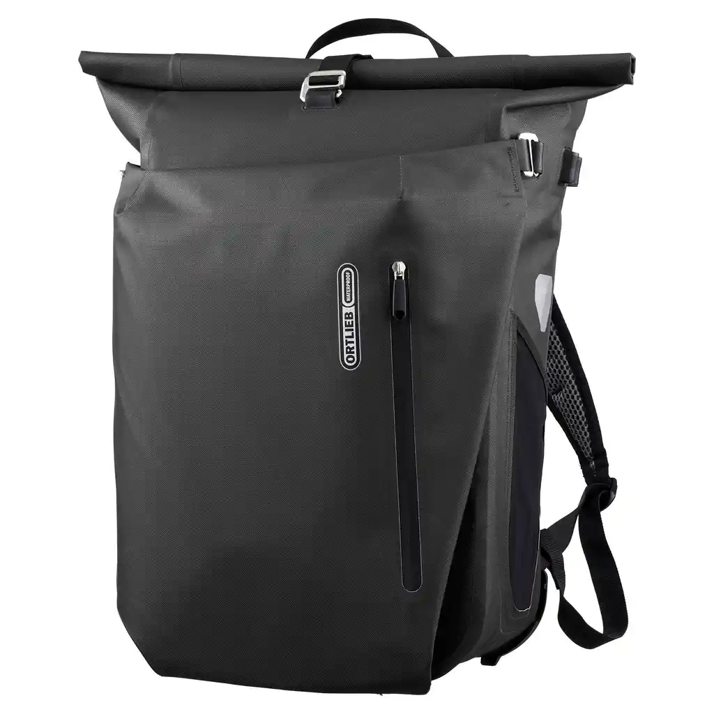 ORTLIEB Vario 26L Black Convertible Backpack Pannier, Vorderansicht, bei Bag-Age