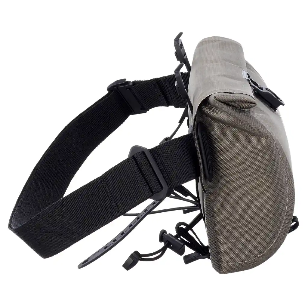 ORTLIEB Velo-Sling Dark Sand Handlebar / Sling Bag, Seitenansicht, bei Bag-Age