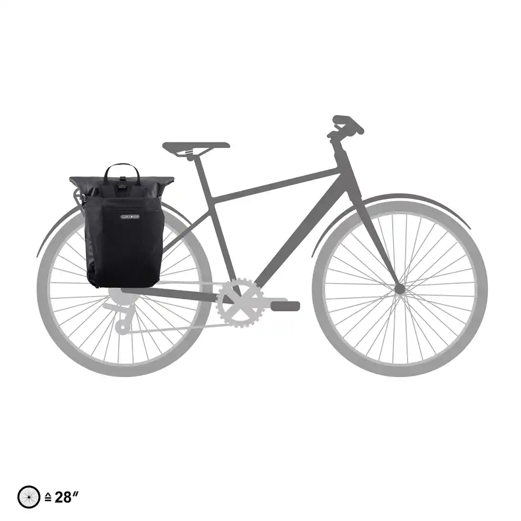 ORTLIEB Vario 26L Black Reflective Convertible Backpack Pannier, Produktbild, bei Bag-Age