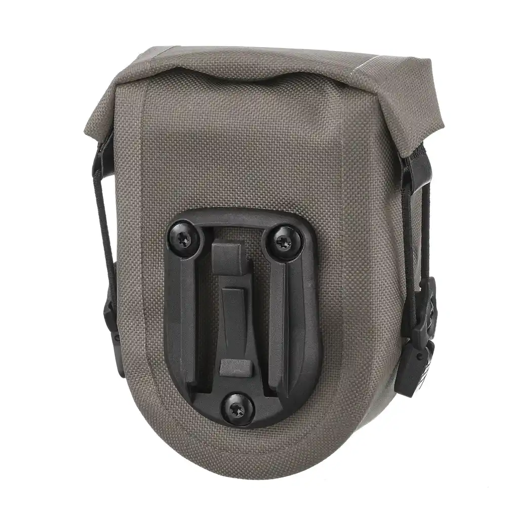 ORTLIEB Micro-Bag Dark Sand Satteltasche, Rückansicht, bei Bag-Age