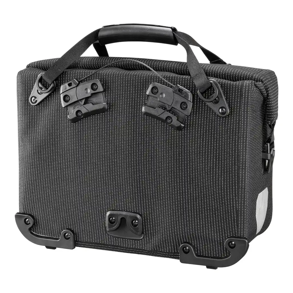 ORTLIEB Office-Bag Black Reflective Bike Business Bag, Rückansicht, bei Bag-Age
