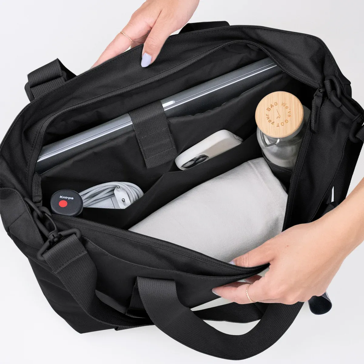 GOT BAG Tote Bag Black Monochrome – geöffnet | nachhaltig | Bag-Age