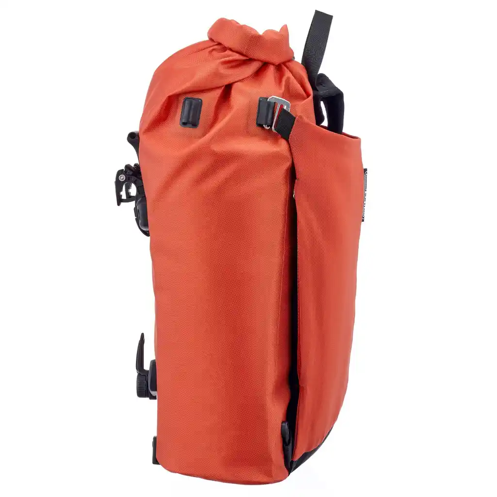 ORTLIEB Vario Lite Rooibos Convertible Backpack Pannier, Seitenansicht, bei Bag-Age