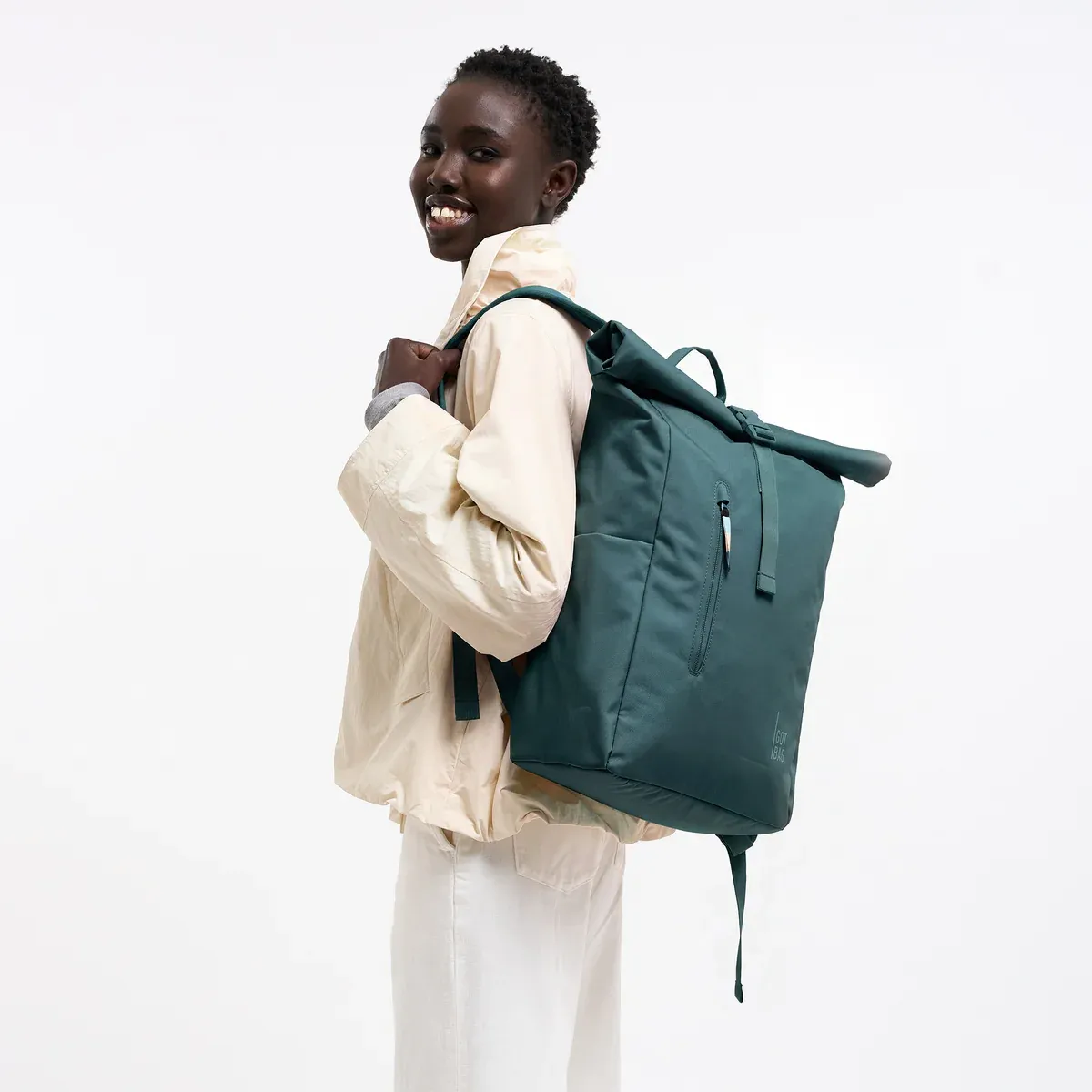 GOT BAG Rolltop Easy Sea Teal Monochrome – Produktbild 1 | nachhaltig | Bag-Age