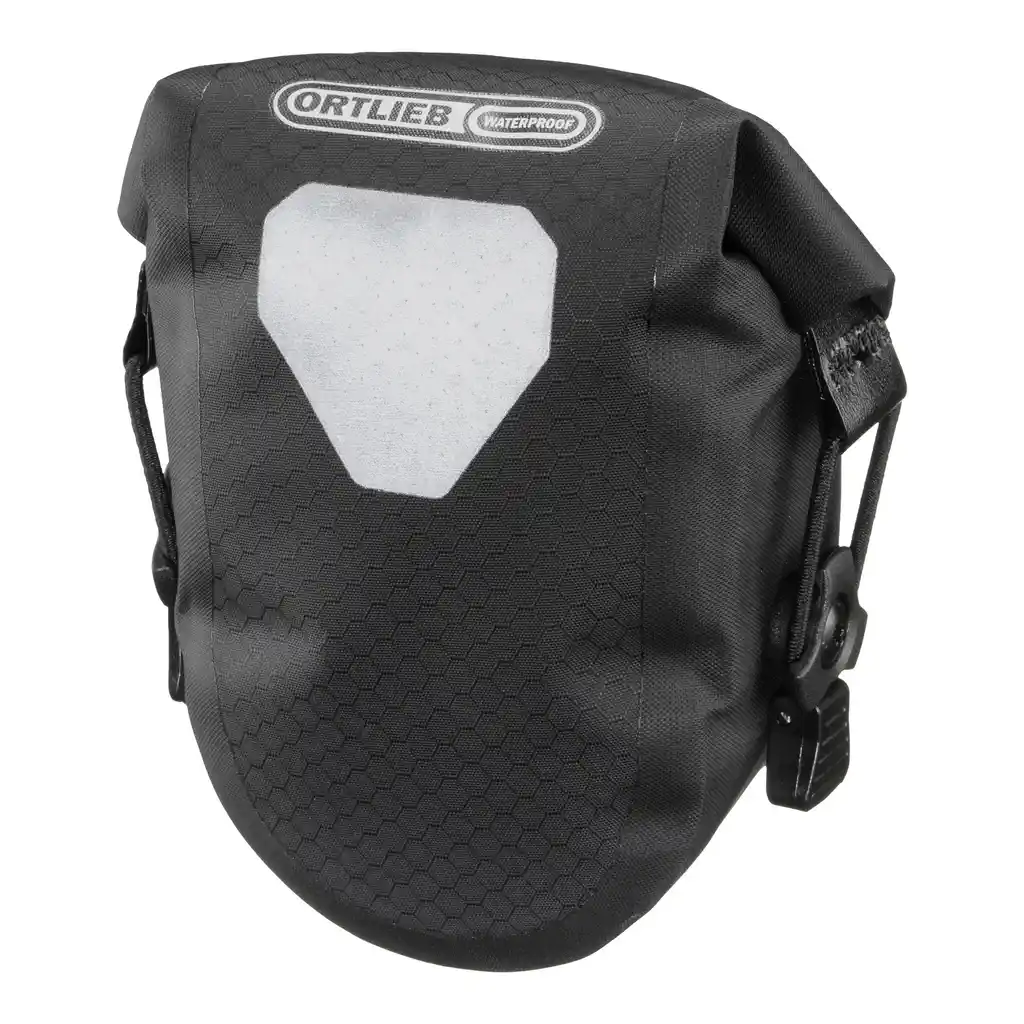 ORTLIEB Micro-Bag Black Matt Satteltasche, Seitenansicht, bei Bag-Age