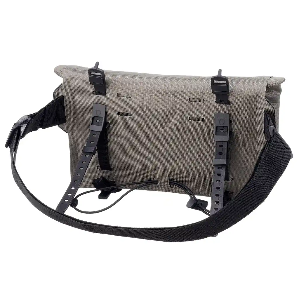 ORTLIEB Velo-Sling Dark Sand Handlebar / Sling Bag, Rückansicht, bei Bag-Age