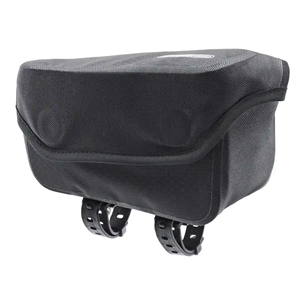 ORTLIEB Fuel-Pack Black Matt Top Tube Bag, Vorderansicht, bei Bag-Age