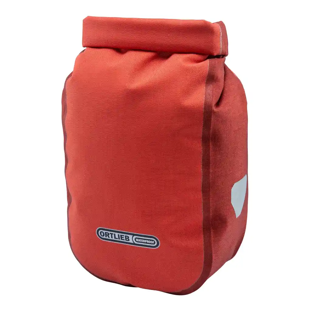 ORTLIEB Fork-Pack Dark Chili Bike Fork Bag, Vorderansicht, bei Bag-Age