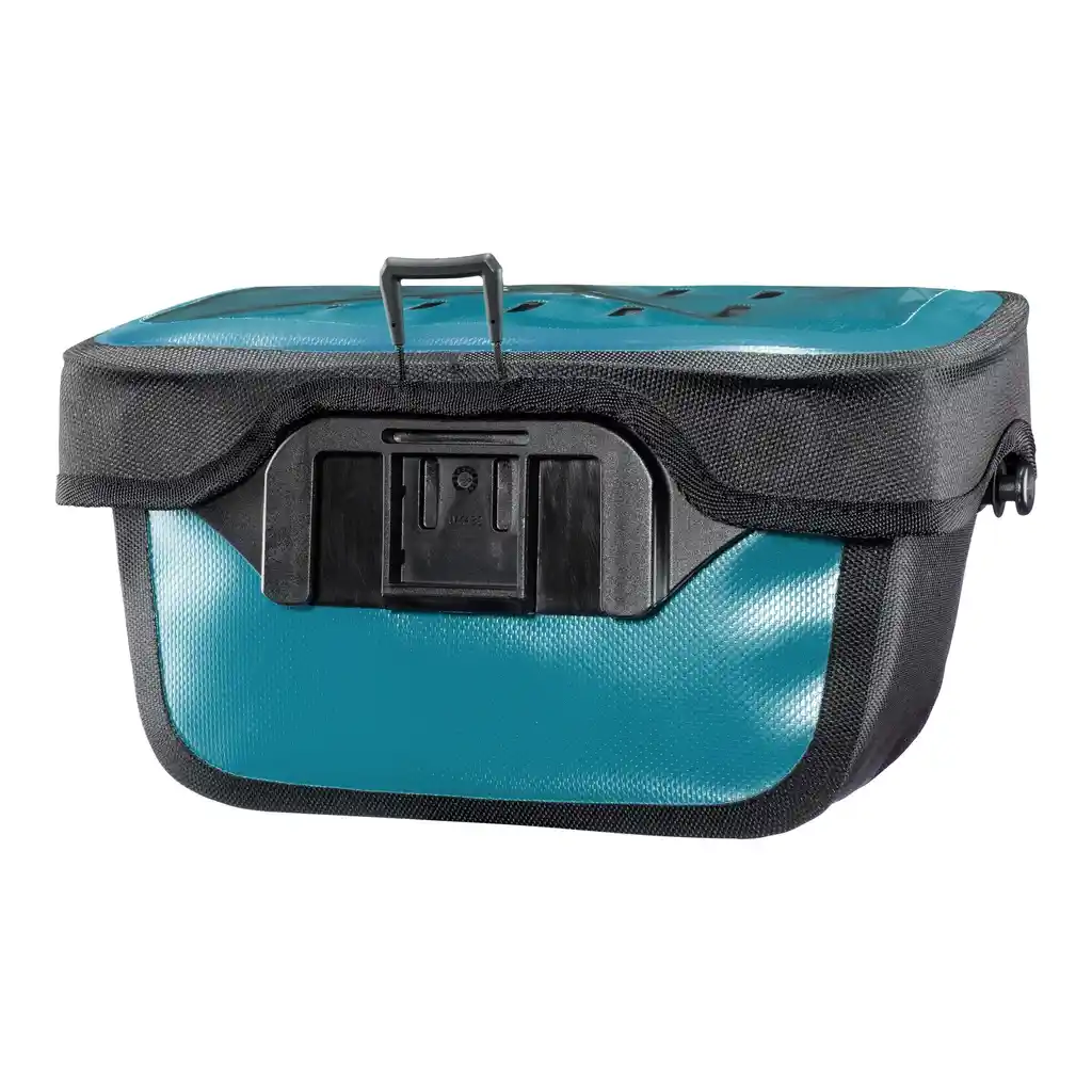ORTLIEB Ultimate Petrol Lenkertasche, Rückansicht, bei Bag-Age
