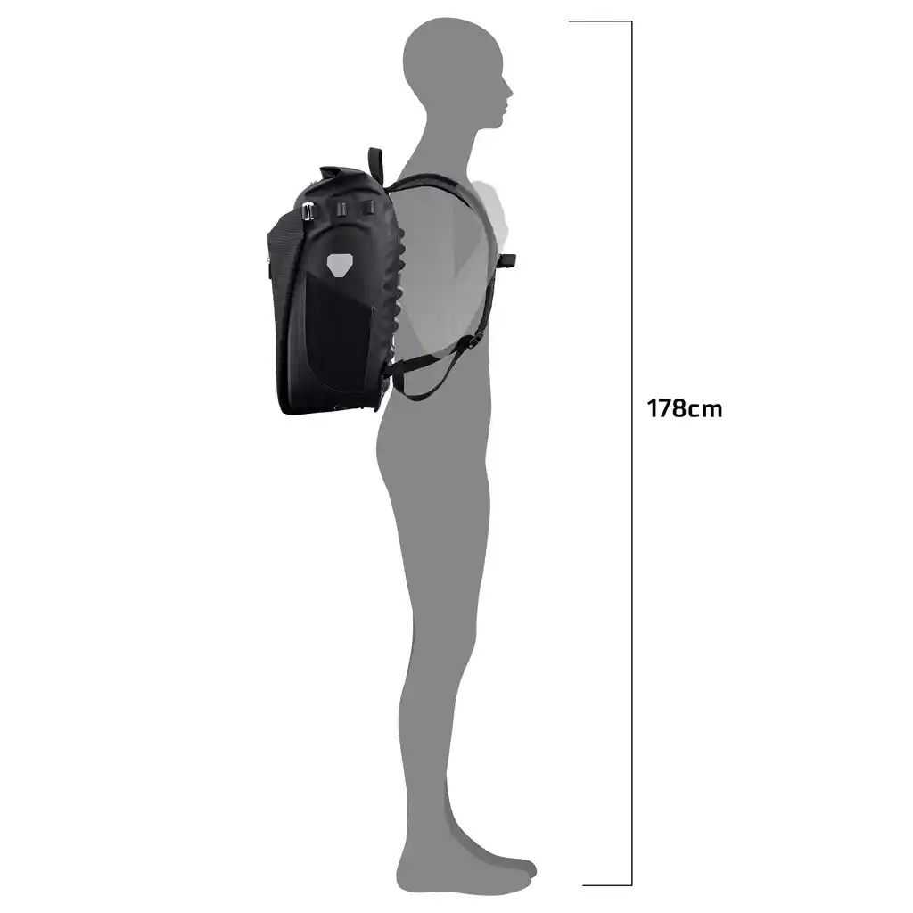 ORTLIEB Vario 26L Black Reflective Convertible Backpack Pannier, Produktbild, bei Bag-Age