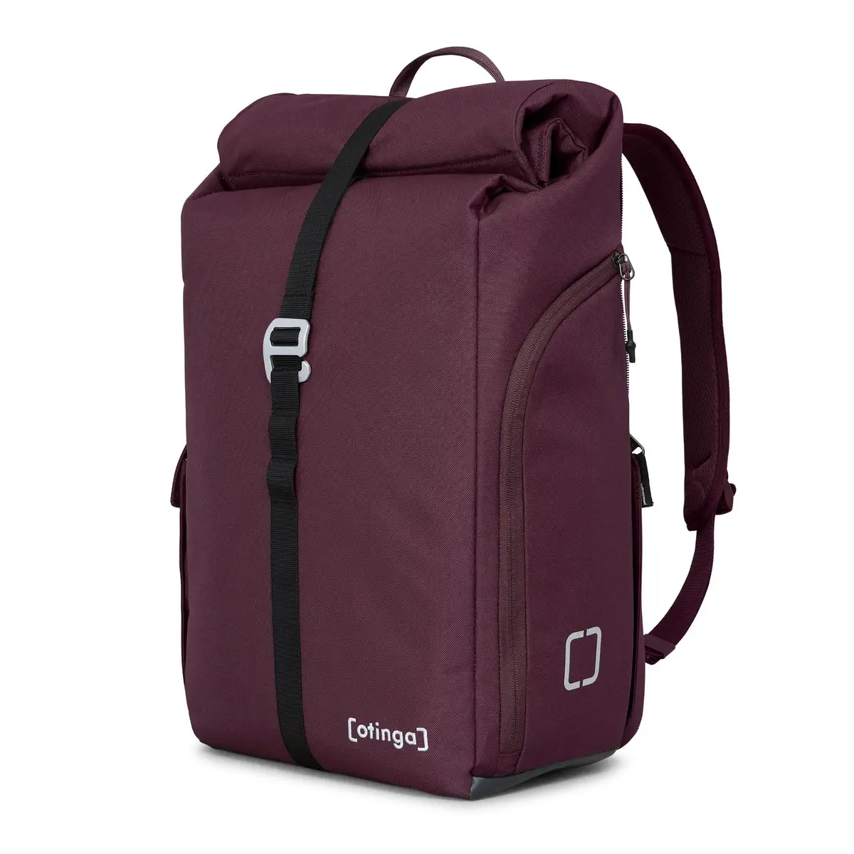 otinga Flip V3 aubergine-rot, Volumen 26L, 2-in-1 Fahrradtasche und Rucksack, Fair-Trade-zertifiziert.