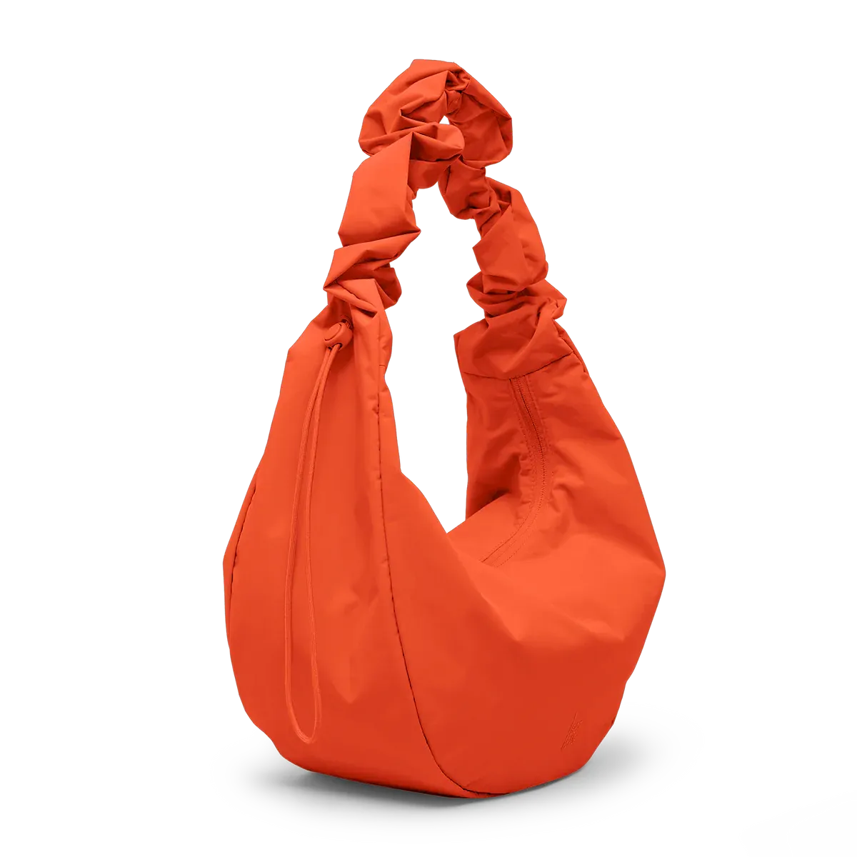 GOT BAG Moon Bag Ruffle Vichy Hot Coral Monochrome – Studiofoto 1 | nachhaltig | Bag-Age