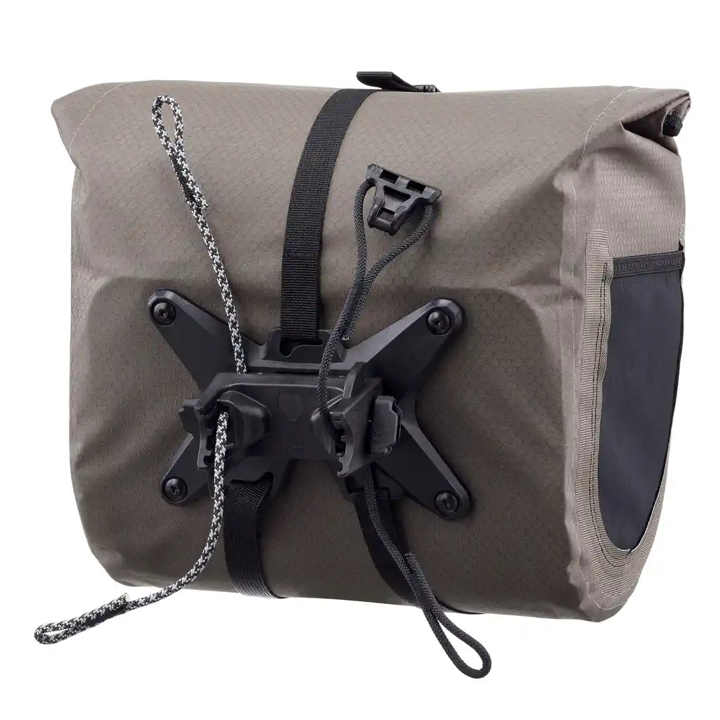 ORTLIEB Handlebar-Pack QR Dark Sand Lenkertasche, Rückansicht, bei Bag-Age