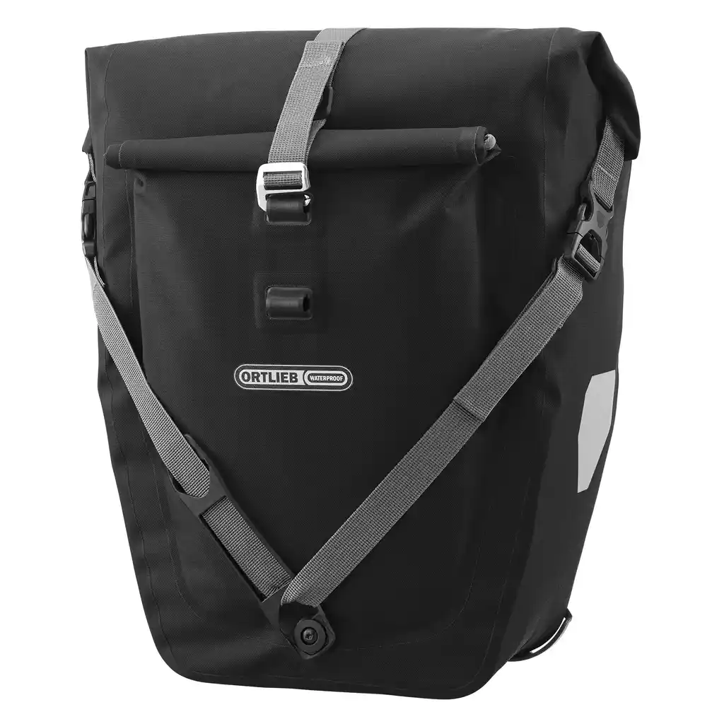 ORTLIEB Back-Roller Plus Black Fahrradtasche, Vorderansicht, bei Bag-Age