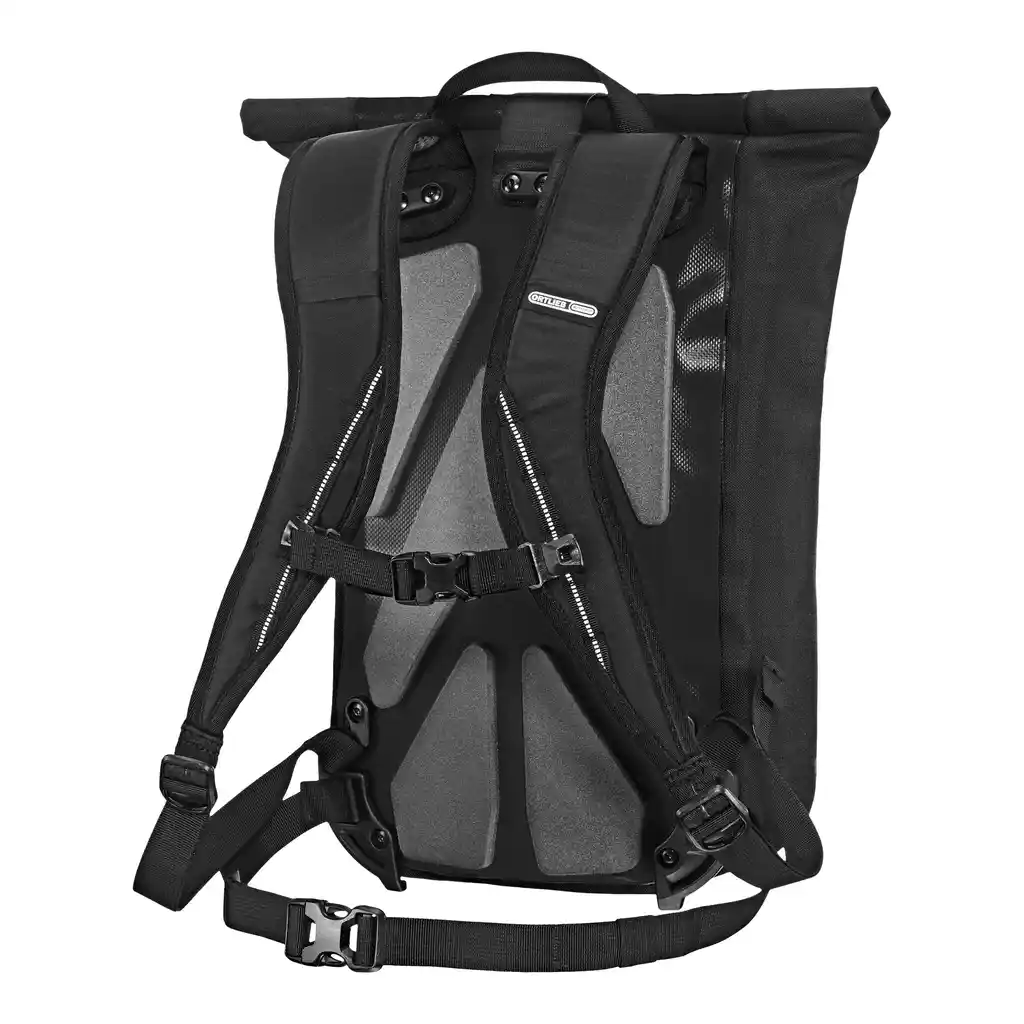 ORTLIEB Velocity Black Rucksack, Rückansicht, bei Bag-Age