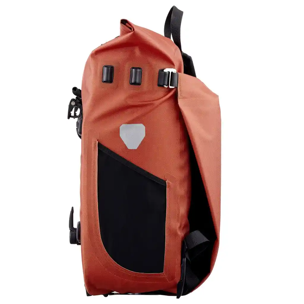 ORTLIEB Vario 26L Rooibos Convertible Backpack Pannier, Seitenansicht, bei Bag-Age