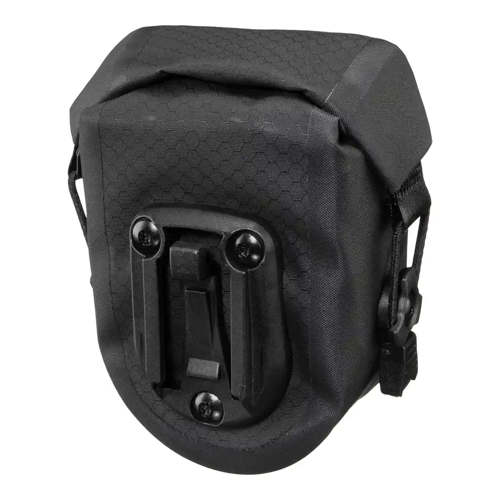 ORTLIEB Micro-Bag Black Matt Satteltasche, Rückansicht, bei Bag-Age