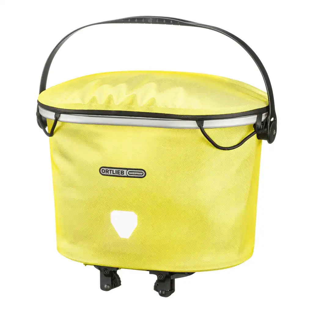 ORTLIEB Up-Town Rack Lemon Sorbet Rack-Top Basket, Vorderansicht, bei Bag-Age