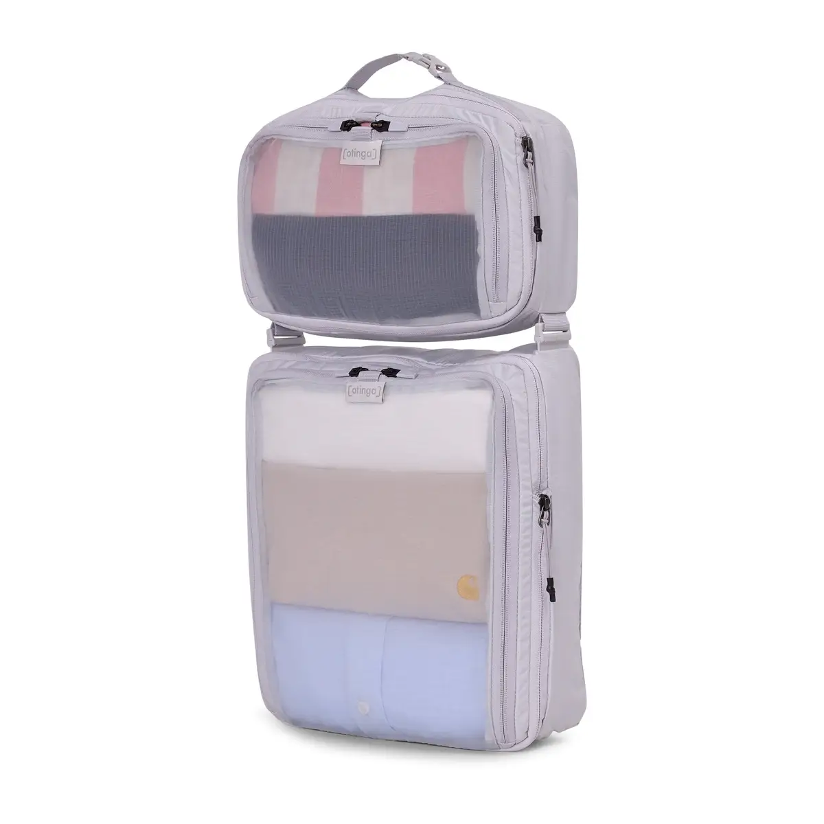 otinga Packing Cubes grau, Volumen 26L, Fair-Trade-zertifiziert, Fair-Trade-zertifiziert.
